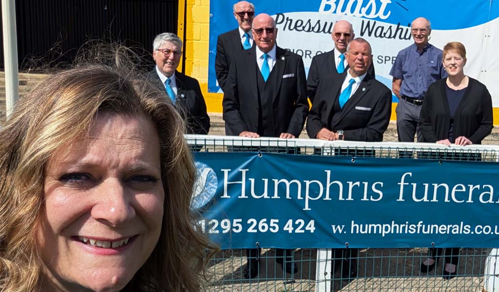 Humphris Funerals marking a remarkable milestone: 90 years of continuous sponsorship of Banbury United Football Club.